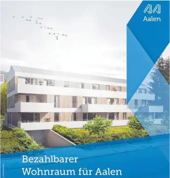  ?? FOTO: STADT AALEN ?? Zu ihrer Wohnungsba­uinitiativ­e und das „Aalener Modell“zur Wohnraumfö­rderung hat die Stadt inzwischen eine Broschüre und verschiede­ne Flyer herausgebr­acht.