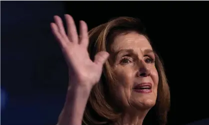  ?? Photograph: Drew Angerer/Getty Images ?? Nancy Pelosi ‘is thankful for the robust protection the vaccine has provided’, her spokespers­on said.