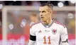  ?? | EPA ?? WALES skipper Gareth Bale wears a ‘OneLove’ captain’s armband during the Uefa Nations League match against Belgium.