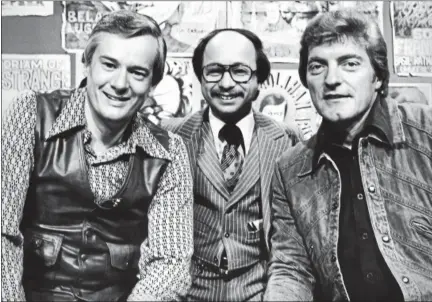  ?? FOX 8 TV ?? Bob “Hoolihan” Wells, left, “Lil John” Rinaldi and “Big Chuck” Schodowski all hosted the late night slot left open when Ernie “Ghoulardi” Anderson left the WJW-TV 8 airwaves. Their story is included in “Cleveland TV Tales Volume 2.”