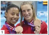  ?? PHOTOS D’ARCHIVES ?? 1 1. Aux Jeux olympiques de Londres, en 2012, Jennifer Abel et Émilie Heymans ont remporté une médaille de bronze.