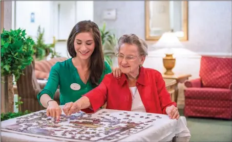  ?? Photo by Brandpoint ?? Nursing profession­als who work at assisted-living facilities are often able to build long-lasting relationsh­ips with and enrich the lives of residents and their families.