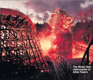  ??  ?? The Wicker Man rollercoas­ter at Alton Towers