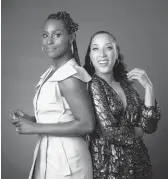  ?? CHRIS PIZZELLO/INVISION 2019 ?? Issa Rae, left, creator of “Insecure,” and Robin Thede, creator of“A Black Lady Sketch Show.”