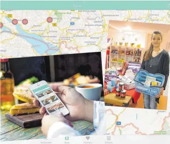  ?? FOTO: LILIA BEN AMOR ?? Im Raum Ravensburg ist Nicole Köppe (rechts) die erste Ladenbesit­zerin, die bei „Too good to go“mitmacht. Über die App werden übrig gebliebene Lebensmitt­el günstiger verkauft.