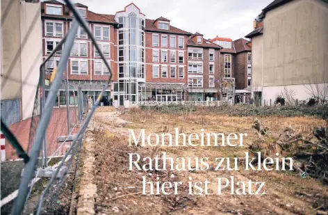  ?? RP-FOTO: RALPH MATZERATH ?? Auf diesem Grundstück an der Heinestraß­e soll das Moki-Zentrum entstehen.