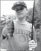  ?? Arkansas Democrat-Gazette/BRYAN HENDRICKS ?? Although J.T. Staggs targeted smallmouth­s, he caught a larger number of feisty Ozark bass.