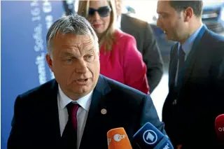  ?? AP ?? Right-wing Prime Minister Viktor Orban calls an anti-migrant bill the ‘‘Stop Soros’’ bill.