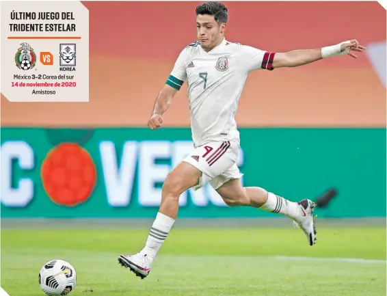  ?? ?? Si todo se conjuga, Raul Jiménez podría estar de regreso con el equipo mexicano que busca su lugar a Qatar 2022.
