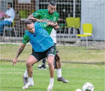  ?? FOTO ?? En la imagen aparecen Jarlan Barrera, quien tuvo descanso frente a Alianza y estaría presente ante el Junior, y Christian Mafla que fue expulsado y no podrá jugar.