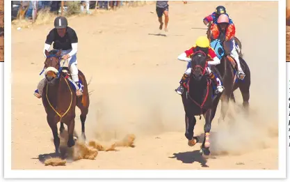  ?? Photos: Nampa ?? Top action… The Tsjaka October derby, organised by the Aminuis Racing Club, proved a huge success over the weekend.