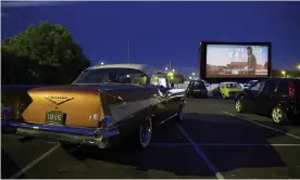  ??  ?? A drive-in screening at Alexandra Palace in north London.