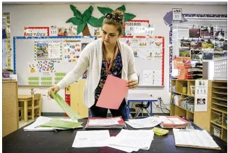  ?? JAY JANNER / AMERICAN-STATESMAN ?? Michelle Cardenas, a Hillcrest Elementary pre-K teacher in the Del Valle district, says her midlevel plan means more expensive prescripti­on drugs and longer waits for procedure approvals.