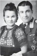  ?? ?? Otto “Bruno” Kittel with Frau Edith when he was an Unteroffiz­ier (Sergeant). They married in June 1942 by Ferntrauun­g (distance wedding), meaning that his wife would receive a pension if he was killed in action at the front before they could be reunited. (Photo author’s collection)