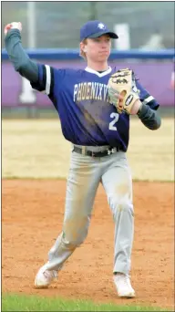  ??  ?? Phoenixvil­le seniors Noah August, left, and Will Trianosky, right, have played their entire baseball careers together and will stay close next year as roommates at West Chester University.