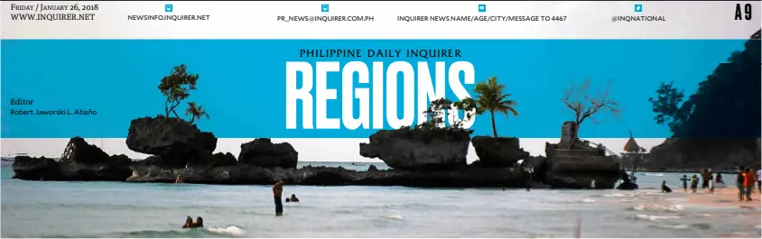  ?? —INQUIRER FILE PHOTO ?? Boracay Island in Aklan province remains the leading tourism driver in Western Visayas.