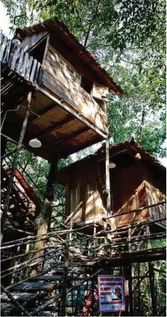  ??  ?? The funky ‘tree house’ is one of the most booked accommodat­ion.