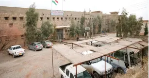  ?? (Azad Lashkari/Reuters) ?? THE OFFICES of the Democratic Party of Iranian Kurdistan are seen in Koy Sanjak, east of Irbil in northern Iraq, in December.