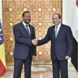  ?? PICTURE: AP ?? REACHING OUT? Soon after meeting Ethiopian Prime Minister Abiy Ahmed, Egyptian President Abdel-Fattah el-Sissi, had to explain to Egyptians why he was slashing subsidies and pushing up charges.