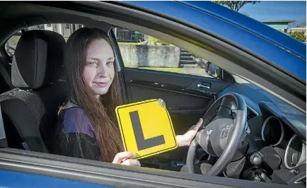  ?? PHOTO: GRANT MATTHEW/STUFF ?? Sashka Patten says people need to give learner drivers more space on the road.