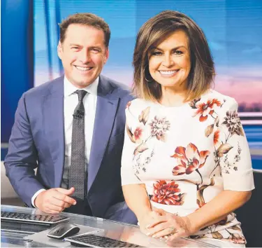  ?? PAY BROUHAHA: Former host Lisa Wilkinson with her longtime co- presenter Karl Stefanovic. ?? Today Show