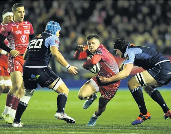  ??  ?? The Scarlets and fellow Welsh region Cardiff Blues are facing the prospect of a drastic cut in funding next term.