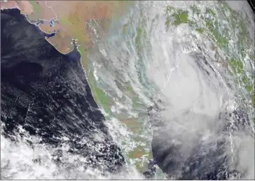  ?? RAMMB/CIRA/AFP ?? Cyclone Yaas approaches in the Bay of Bengal on Tuesday.