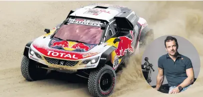  ?? Pictures: AFP, Getty Images ?? BUGGY. Though not a factory entry, Sebastian Loeb’s Red Bull Peugeot 3008 buggy should be a front runner.