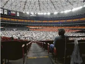  ?? Houston Chronicle file ?? The Astrodome became a temporary home for thousands of people displaced by Hurricane Katrina in August 2005. Most lived on the floor.