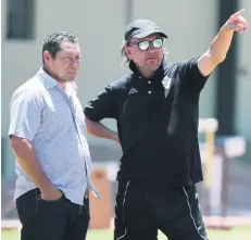  ?? Picture: Backpagepi­x ?? BRAINSTRUS­T. Sammy Troughton (right) and Steve Barker.