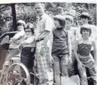  ?? COURTESY OF EILEEN DALY ?? Ellen Daly, seated, is seen with her husband, Thomas Daly, and her five children in the early 1970s. Ellen wanted to make the kids’ childhoods as normal as possible and often took them camping in the summer.