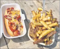  ??  ?? Wannie’s Chili Cheese Dog with fries