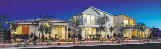  ?? COURTESY ?? The Gardens at the Park neighborho­od by Woodside Homes, within the Cadence community, is among the more than 50 neighborho­ods where homeowners can purchase on contingenc­y through the Nevada Builder Trade In Program.
