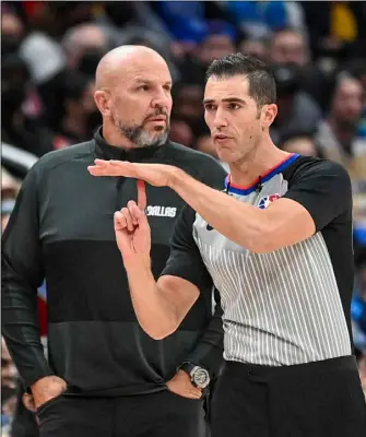  ?? File photo ?? In his first season as coach of the Dallas Mavericks, Jason Kidd, left, has the fourth seed in Game 7 of the conference semifinals against the No. 1 Phoenix Suns. No. 2 Boston and No. 3 Milwaukee meet in Game 7 at the TD Garden.