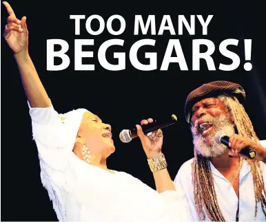  ??  ?? Marcia Griffiths and Bob Andy performing at a previous Startime show.