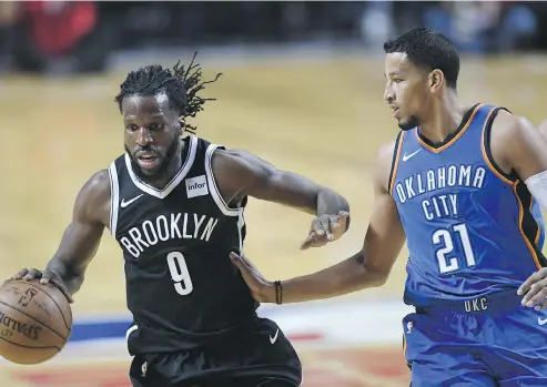  ??  ?? DeMarre Carroll, left, will return to Toronto on Friday night when the Raptors host the Brooklyn Nets at the Air Canada Centre. PEDRO PARDO / GETTY IMAGES FILES