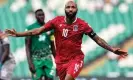  ?? Photograph: Franck Fife/AFP/Getty Images ?? Emilio Nsue scored the first hat-trick at the Africa Cup of Nations since 2008 for Equatorial Guinea against Guinea-Bissau.