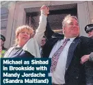  ?? ?? Michael as Sinbad in Brookside with Mandy Jordache (Sandra Maitland)
■