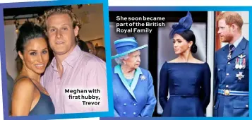  ??  ?? Meghan with first hubby, Trevor
She soon became part of the British Royal Family