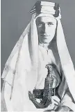  ??  ?? Lieutenant Colonel Thomas Edward (T.E.) Lawrence. Photograph courtesy Daily Mirror