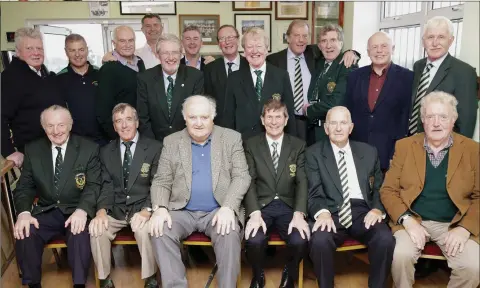  ??  ?? All the presidents who attended the 80th anniversar­y lunch assembled in the President’s Bar.