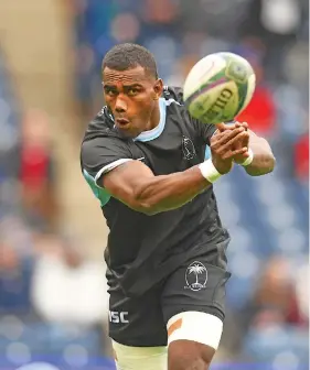  ?? Photo: Ian Muir ?? Fiji Airways Flying Fijians and Fijian Drua captain Mosese Voka during training in Edinburgh, Scotland on November 10, 2018.