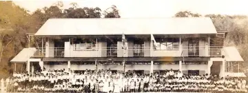  ??  ?? An early picture of St John’s Primary School with the first block rebuilt and was officially opened on 19th January 1959.