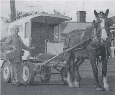  ??  ?? Jim Russell with Britain on their last delivery round in 1967.