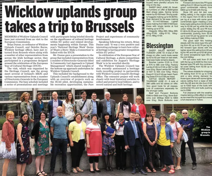  ??  ?? The Wicklow group in Brussels.