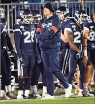  ?? Stephen Dunn / Associated Press ?? UConn coach Randy Edsall watches during the first half against Navy in 2019.