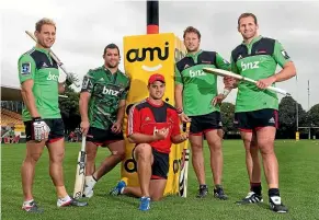  ??  ?? Crusaders charity matches have been Israel Dagg’s lot in cricket in recent years. He is pictured in 2012 with team-mates, from left, Andy Ellis, Corey Flynn, Wyatt Crockett and Kieran Read.