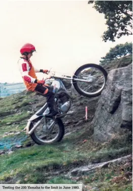  ??  ?? Testing the 200 Yamaha to the limit in June 1980.