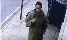  ?? Photograph: Sky News ?? A man understood to be Ali Harbi Ali is filmed on CCTV walking down a north London street last Friday.