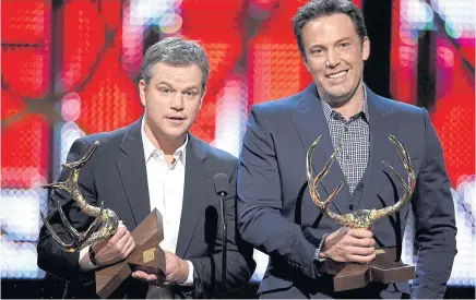 ?? ?? Matt Damon, left, and Ben Affleck.